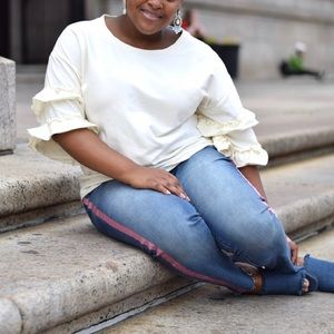 Project Runway Pink Glitter Side Stripe Jean